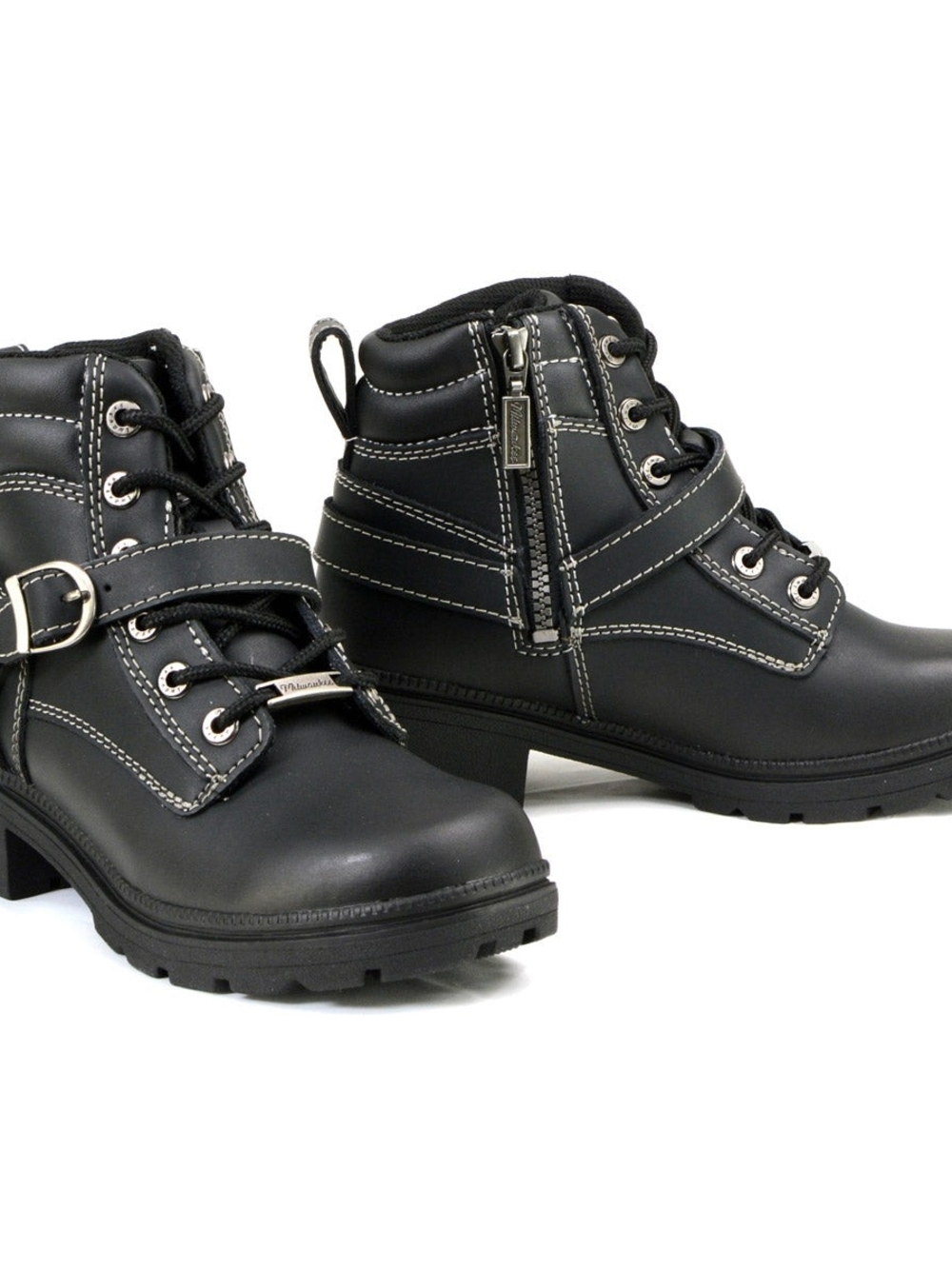 Milwaukee Motorcycle Clothing Co. Paragon Black Leather Boots MB228 Women's 8.5C